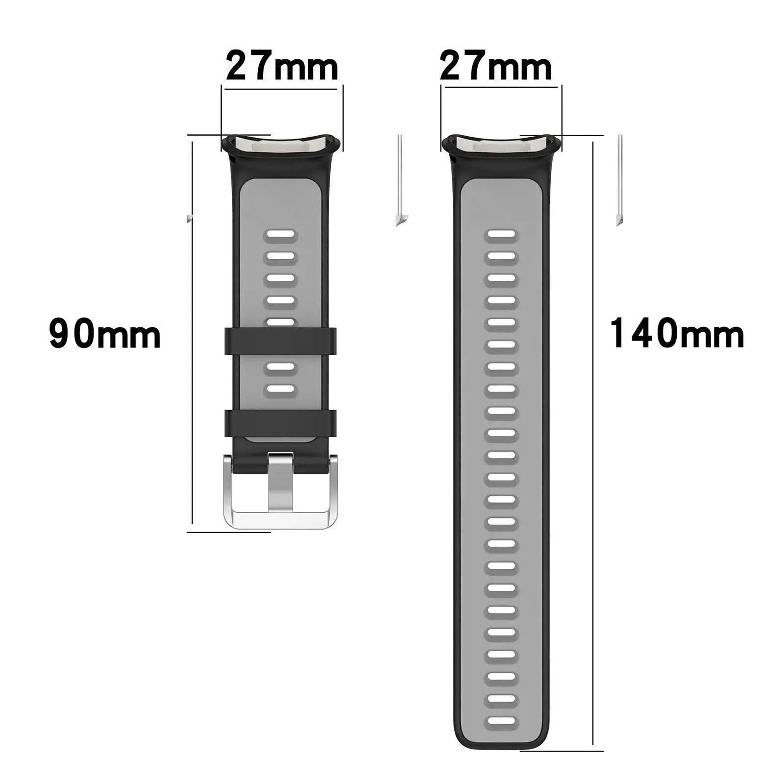 For Polar Vantage V2 Silicone Watch Strap Wrist Band Sport Bracelet Replacement Watchbands Double Color Wristband Accessories