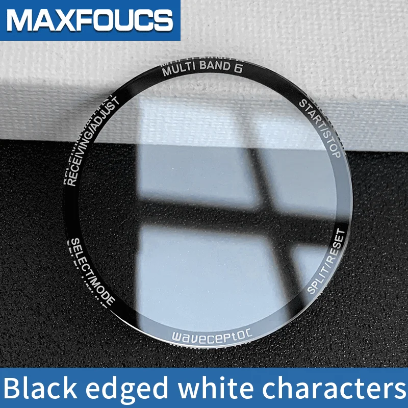 Mineral Glass Suitable For Casio Brand EQW-A500 A1110 M600D M710 Black edged white characters Flat Watch Crystal Accessory Parts