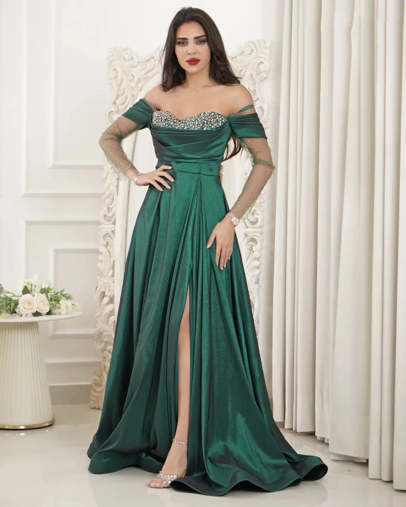 

Epoch Evening Dress فساتين مناسبة حسب الطلبA-Line Floor-Length Elegant Off The Shoulder Cocktail Prom Gown For Sexy Women 2024