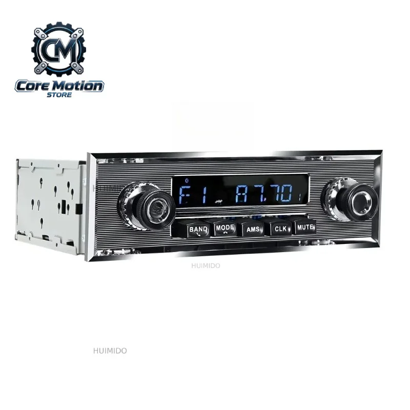 JMC 1 Din MP3 Vintage Audio Car Radio 7 Color Host, Classic Car Bluetooth Music FM AM RDS Vintage