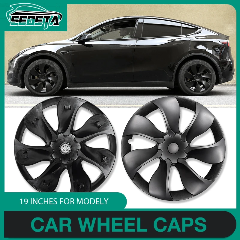 

New Design For Tesla Model Y 4Pcs/1Pcs HubCap 19 Inch Hub Cap Performance Replacement Wheel Cover Car Accessories