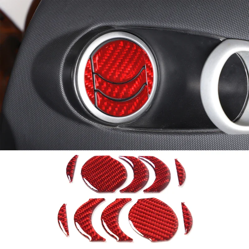 

For Nissan 350Z 2003 2004 2005 2006 Soft Carbon Fiber Car Air Conditioner Side Air Outlet Cover Trim Stickers Car Accessories