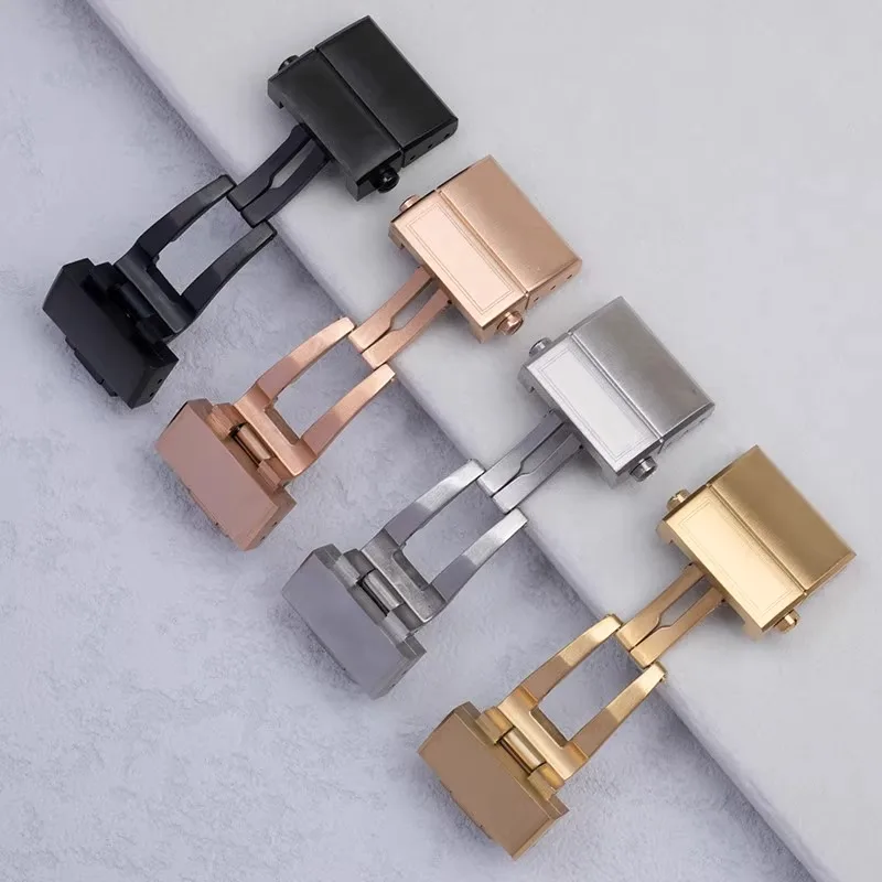 إكسسوارات الساعة مناسبة لـ Ulysse Nardin Athens مشبك حزام مطاطي عالي الجودة من الفولاذ المقاوم للصدأ بإبزيم على شكل فراشة 20 مم