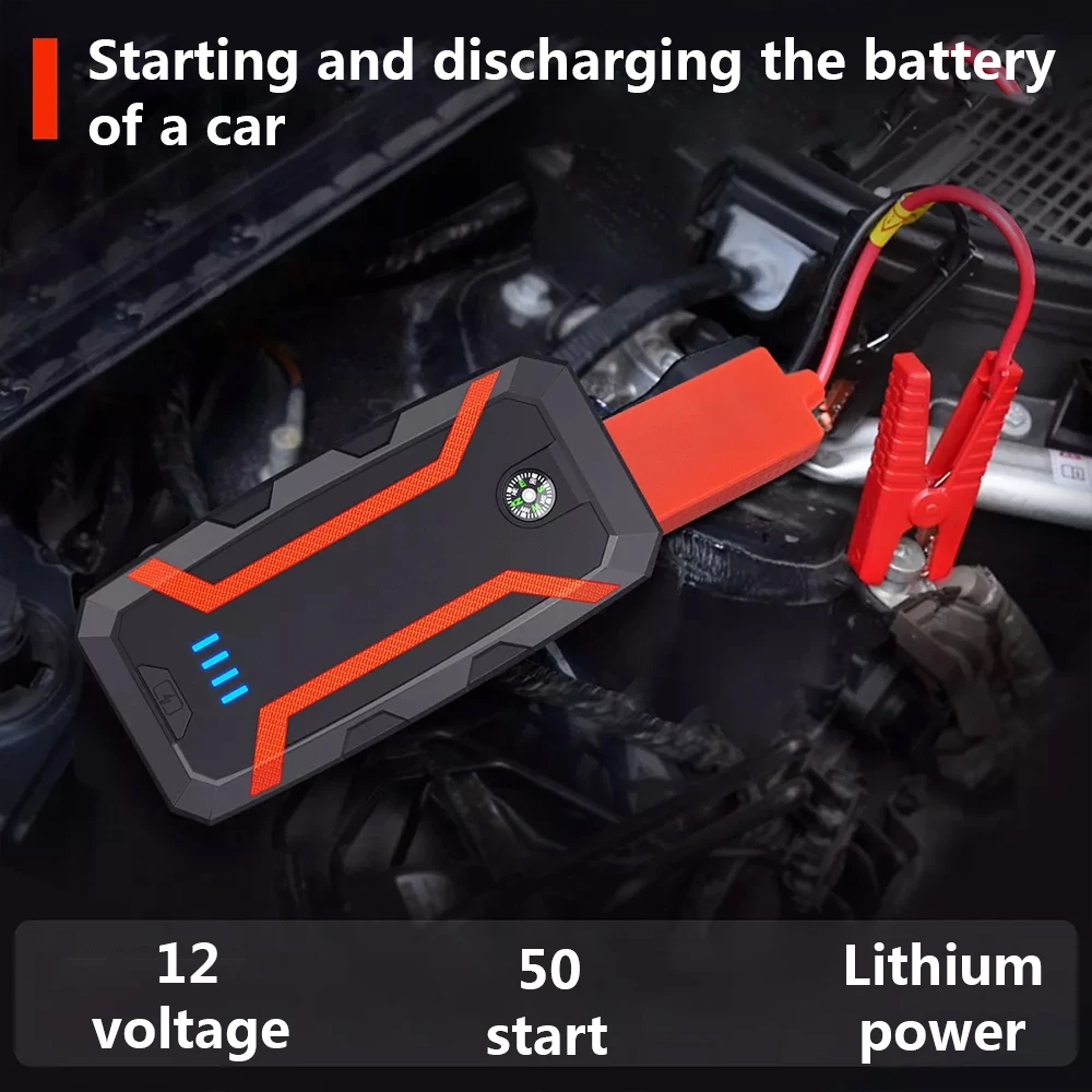 Car Jump Starter 20000mAh 12V Wireless Charging Portable Auto Booster Charger Car Emergency Booster Power Bank Starting Device