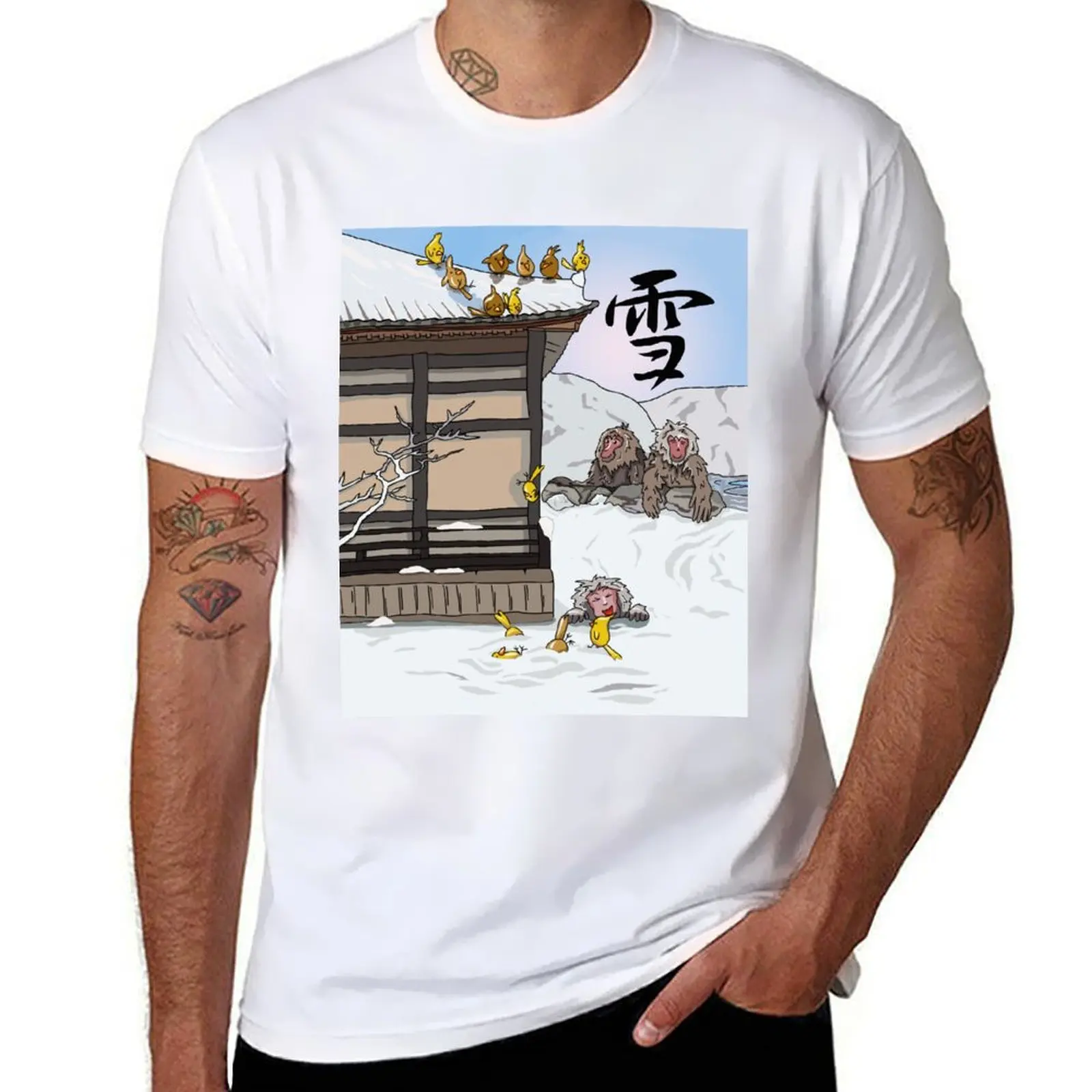 

Onsen at a Japanese Shrine T-Shirt man t shirt luxury t shirts for man pack white T-Shirt