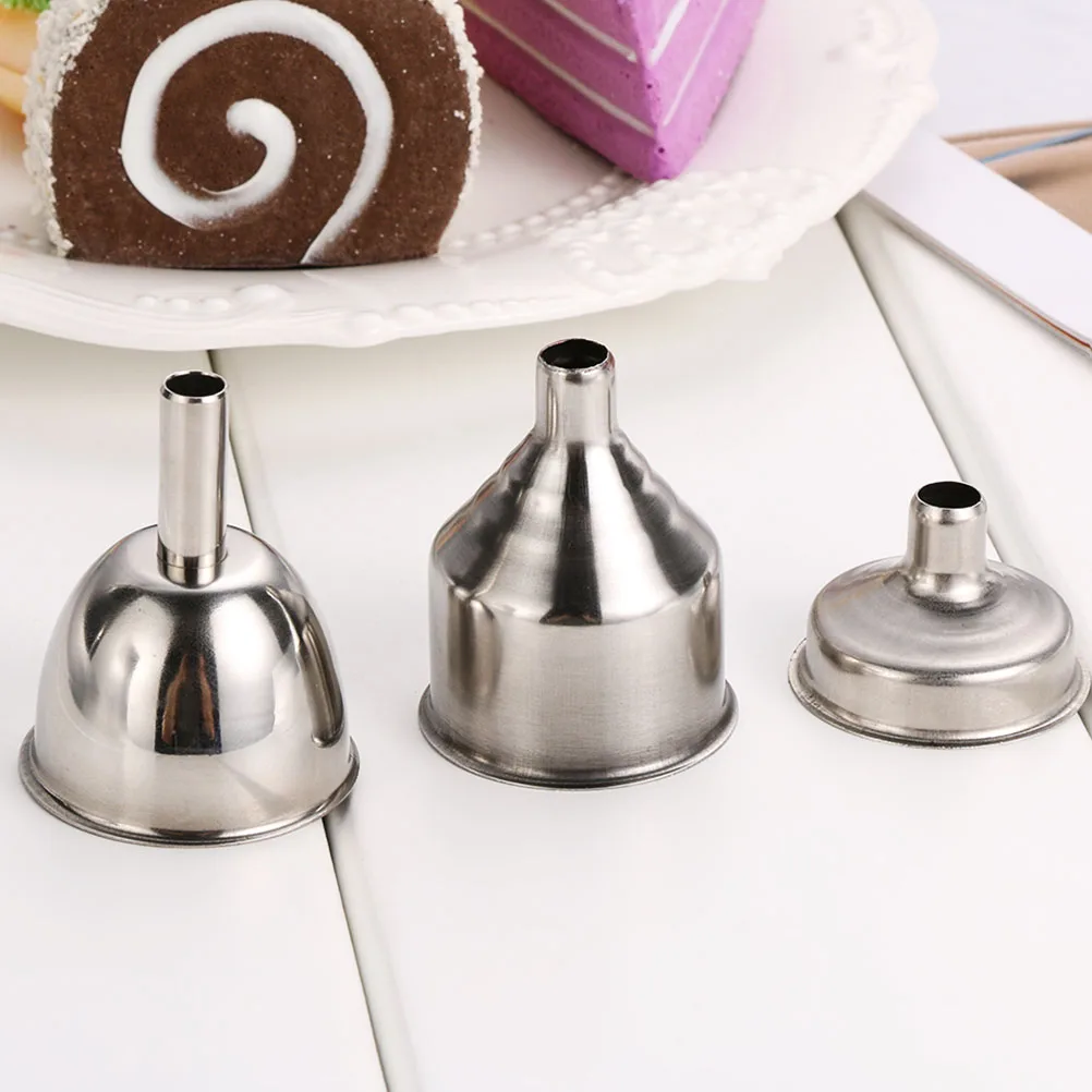 

6 Pcs Funnel Stainless Steel Oil Kitchen Transferring Metal for Daily Use Home Silver Dispensing Liquid