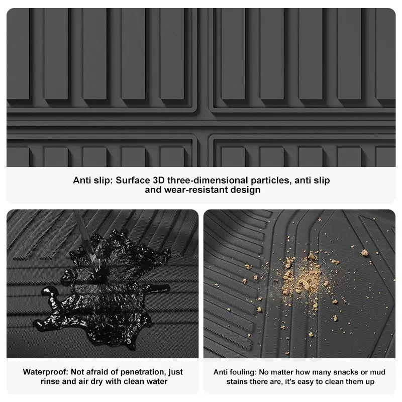 For VW Golf MK8 2025 Car Rear Trunk Mat TPE 3D All Weather Waterproof Non-Slip Trunk Carpet Cargo Liner Floor Mats Accessories