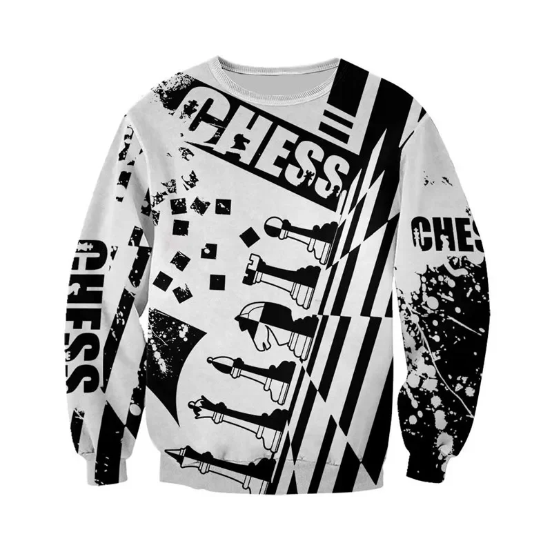 New Fashion Chess Sweatshirt 3D Printing Sweatshirt Hoodie Zipper Hoodie Harajuku Casual Men's and Women's Street Sweatshirt