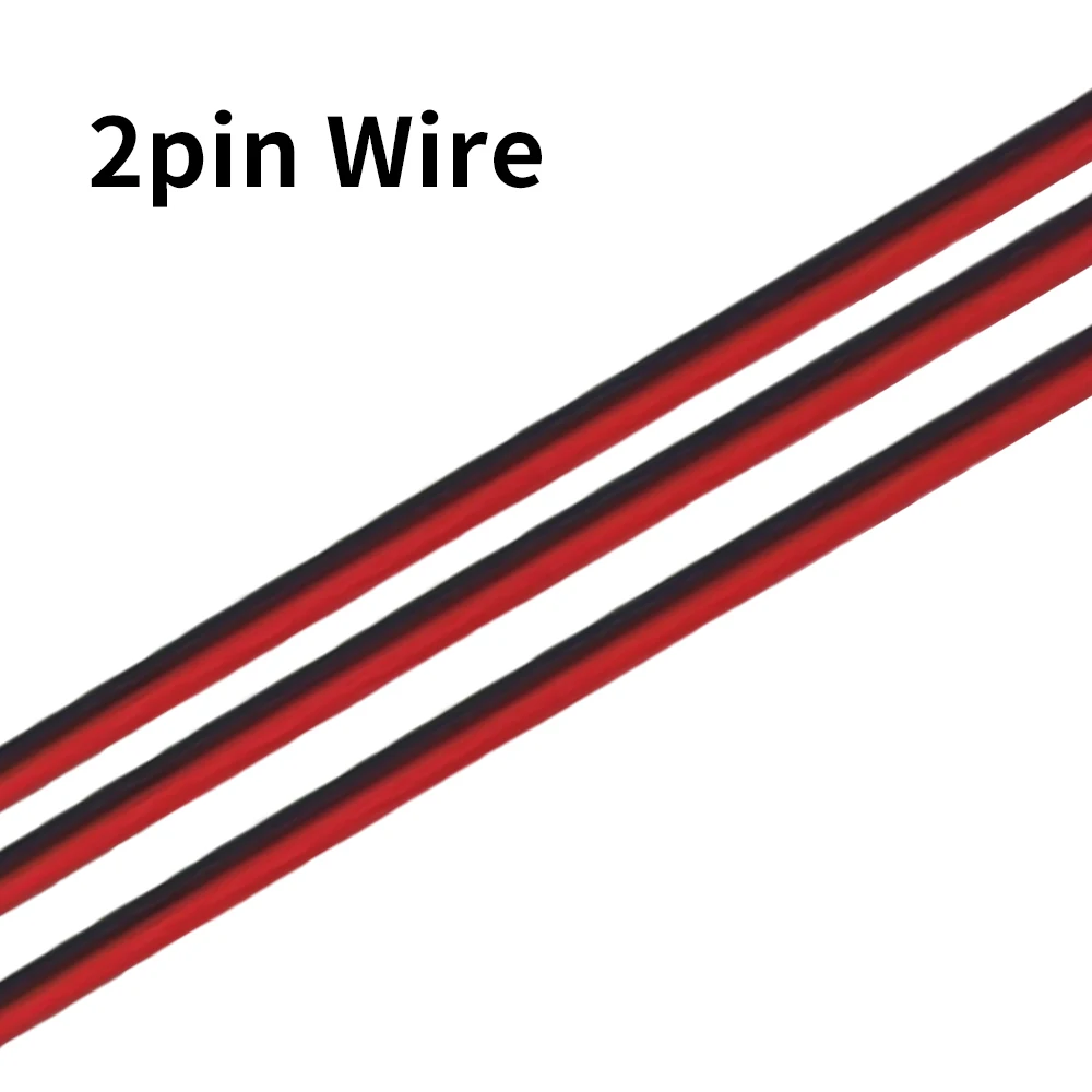 5M 10M 20M 2Pin 22AWG Extension Wire Cable Use for 12V 24V 2835 5050 Single Color LED Strip Light Red Black Electric Cord Line