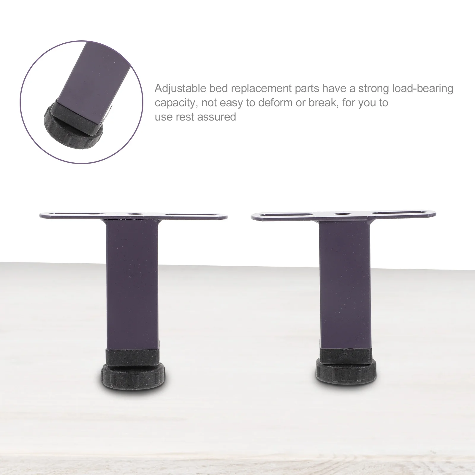 

2pcs Center Adjustable Frame Legs Replacement Under Mattress Bed Support Slats Bed Frame Support Leg Furniture Legs