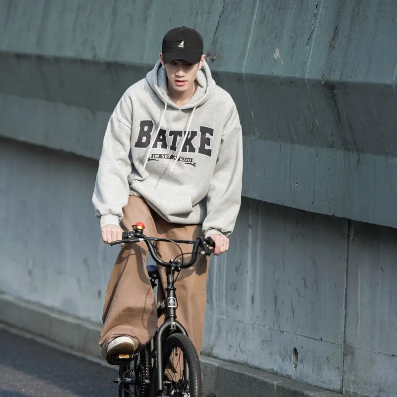 

Faionable Heavyweight Hoodie Men's Loose Fit American Sle Anti-Oil Waterproof Antibacterial Durable Printed Sweatirt