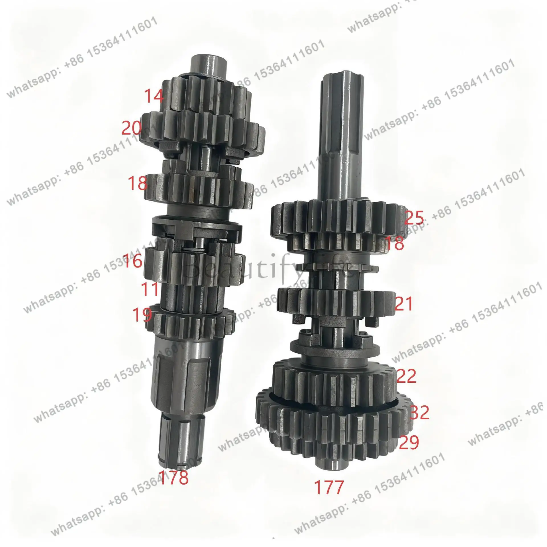 LJY Motorcycle Engine Parts Gear Assembly 200 250 300 Spindle Assembly