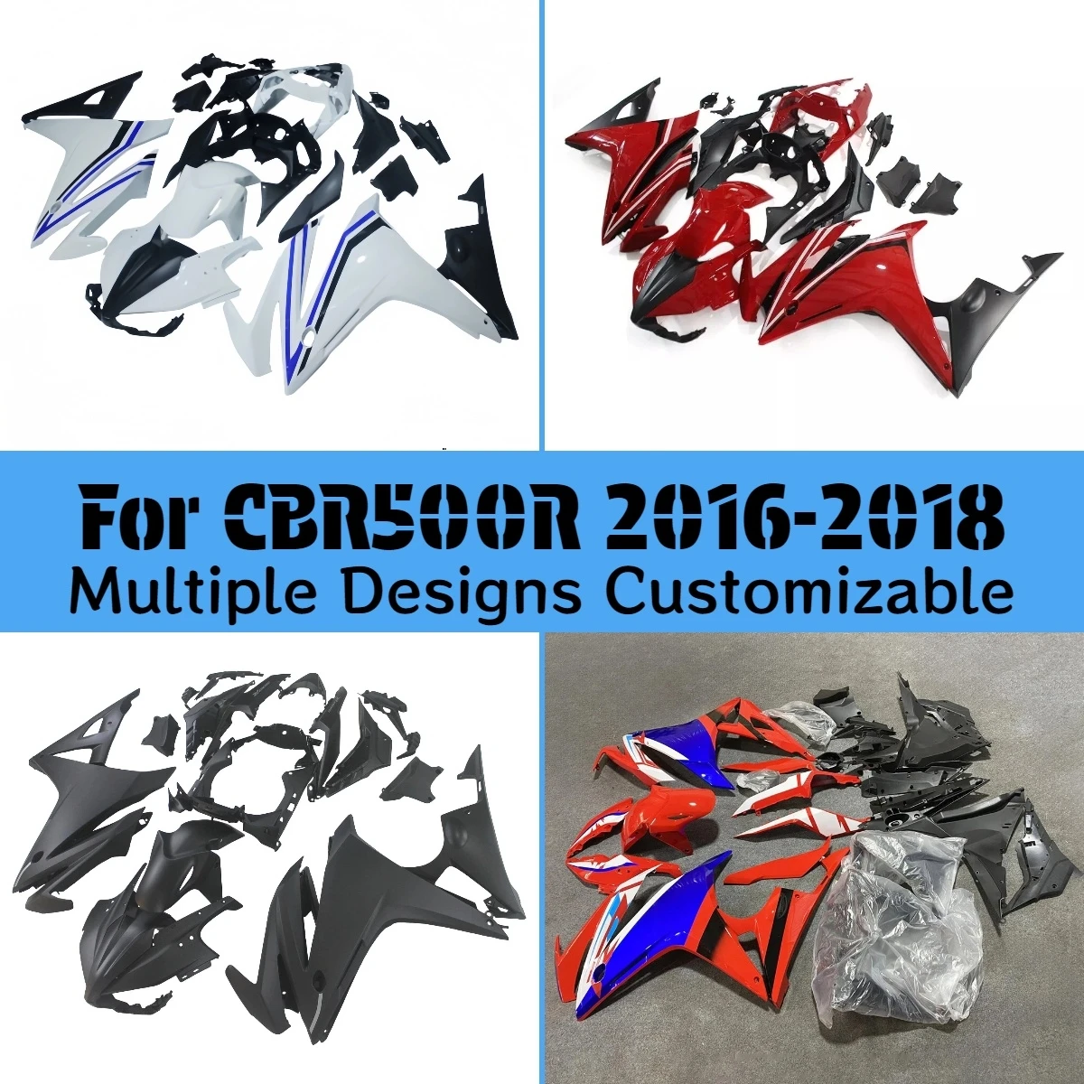 For HONDA CBR 500R 2016 2017 2018 ABS Plastic Fairings CBR500R 16 17 18 ZXMT Motorcycle Fairing Kit