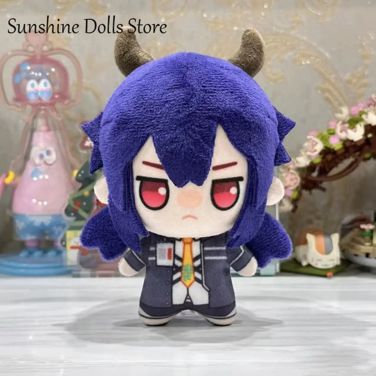 

Game Arknights Chen Wis'adel 10CM Cosplay Cotton Doll Stuffed Toys Attribute Plushie Gift Pendant Keychain Christmas Present