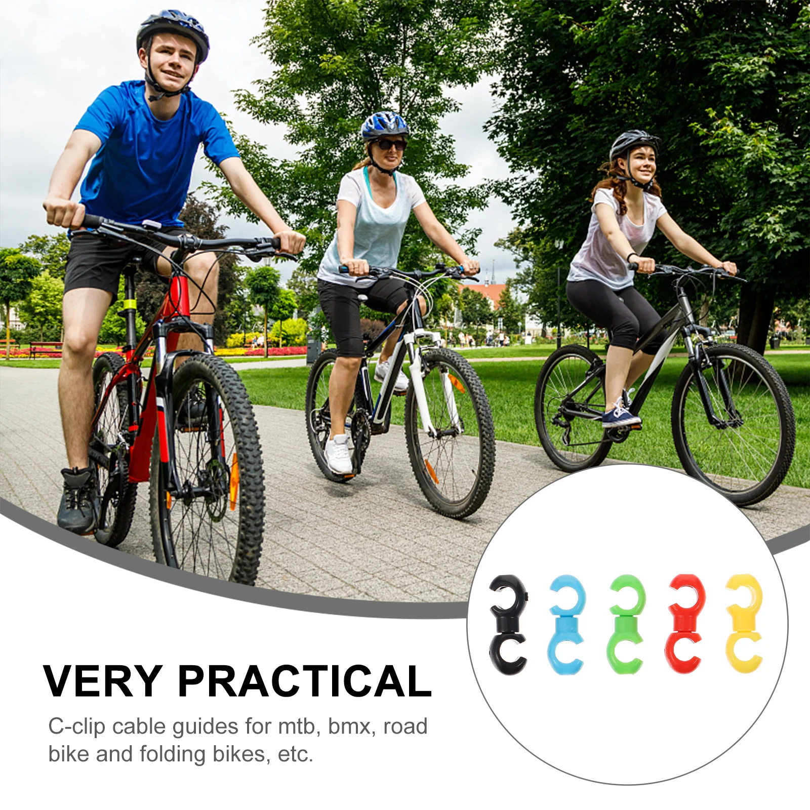 

50Pcs Bike C-Clips Clamps Quality Material Brake Line Buckle for Folding Bikes Wire Clamps Tubing Clips