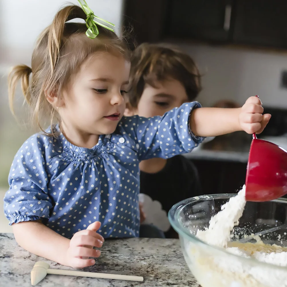30 قطعة المطارق الخشبية الصغيرة الخشب الطبيعي قصف مطارق مصقول آمنة الحرفية المواد الإبداعية استخدام رياض الأطفال #2