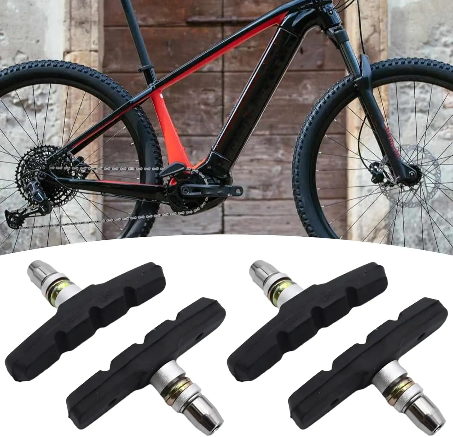 

Велосипедные тормозные колодки 70 мм 2,76 "V-тормозные колодки Бесшумные тормозные колодки Резиновые велосипедные тормозные колодки Замена для большинства горных дорожных велосипедов