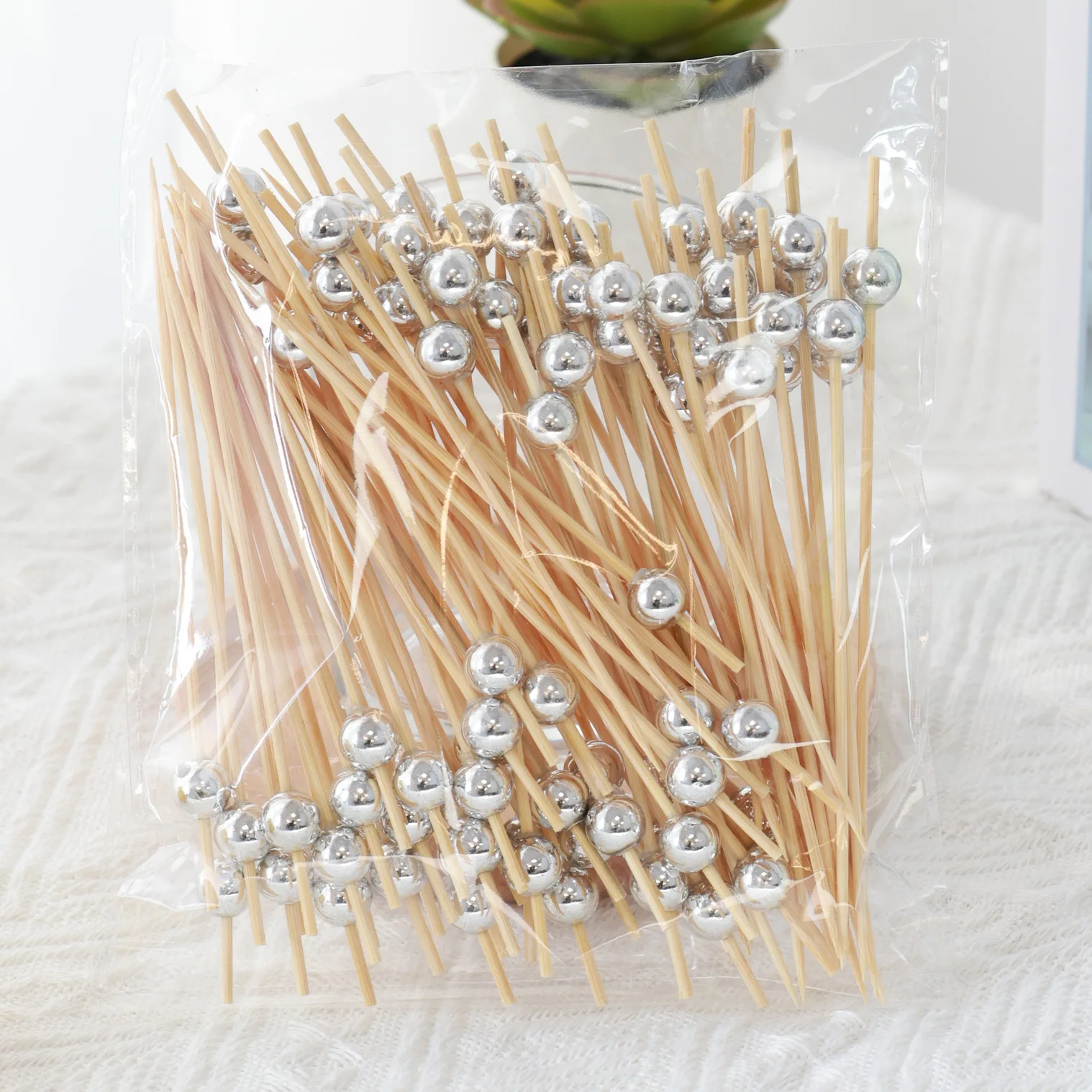 100Pcs Spiegel Disco Ball Lebensmittel Obst Picks Glitter Cocktail Pick Hochzeit Party Liefert Einweg Kuchen Dessert Buffet Zahnstocher