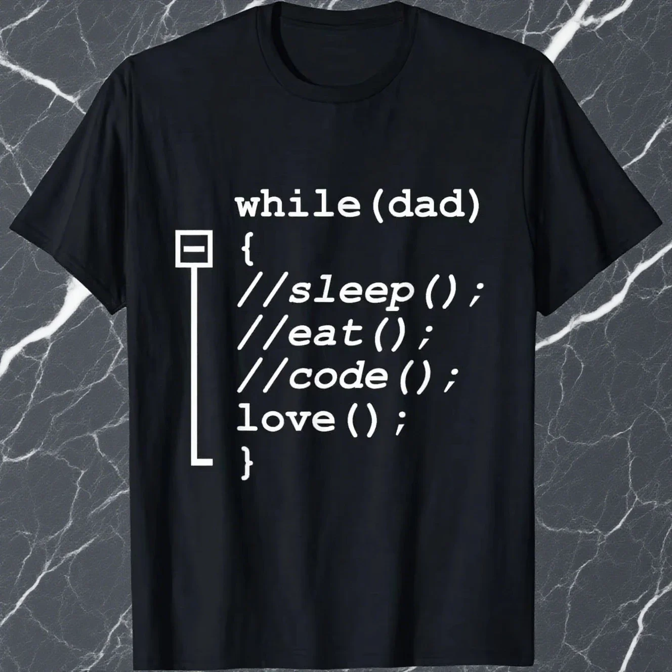 Programador Papa-Sleep, comer, código divertido Día del Padre Camiseta estampado diseño Original regalos camisetas Hombre Camiseta Hombre
