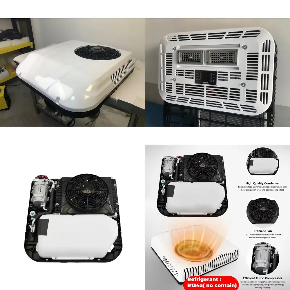 【2026 New Arrival】 XMZ-AC-D5 Easy Install 12V 24V DC RV Unit Auto Parking Air Conditioner for Motorhome Caravans Trucks Roof