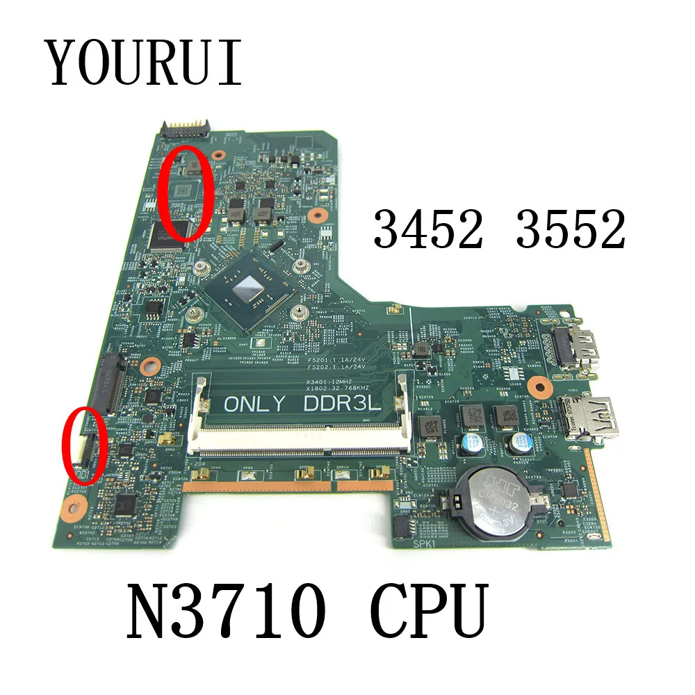 CN-0V0D1T For DELL Inspiron 3452 3552 Laptop motherboard with N3710 CPU 14279-1 Mainboard