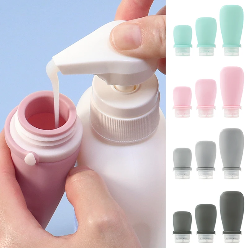 Travel Refillable Bottle Lotion Squeeze Tube Silicone Shampoo Shower Gel Bottling Empty Liquid Cosmetics Containers 30/60/90ml