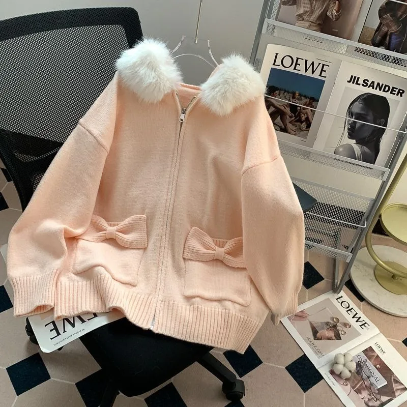 

Весна 2026: Новая женская ветровка в японском стиле кавайи и преппи, корейская мода Y2K, теплая, с меховым воротником, утолщенная, топы и пальто