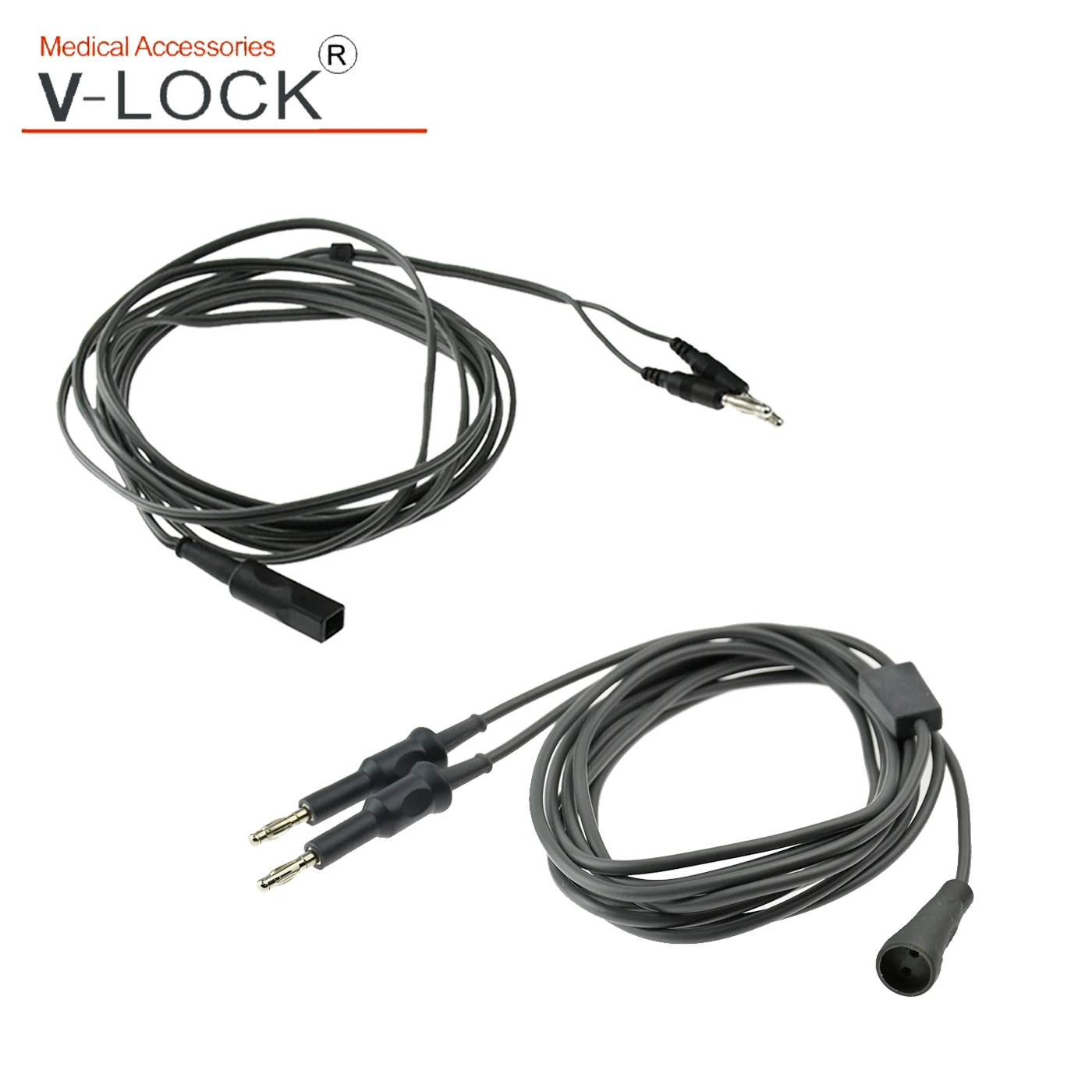 Многоразовый биполярный кабель для щипцов v-lock, силиконовый провод с бананом 4 мм для Америки, совместимый с электронным разъемом