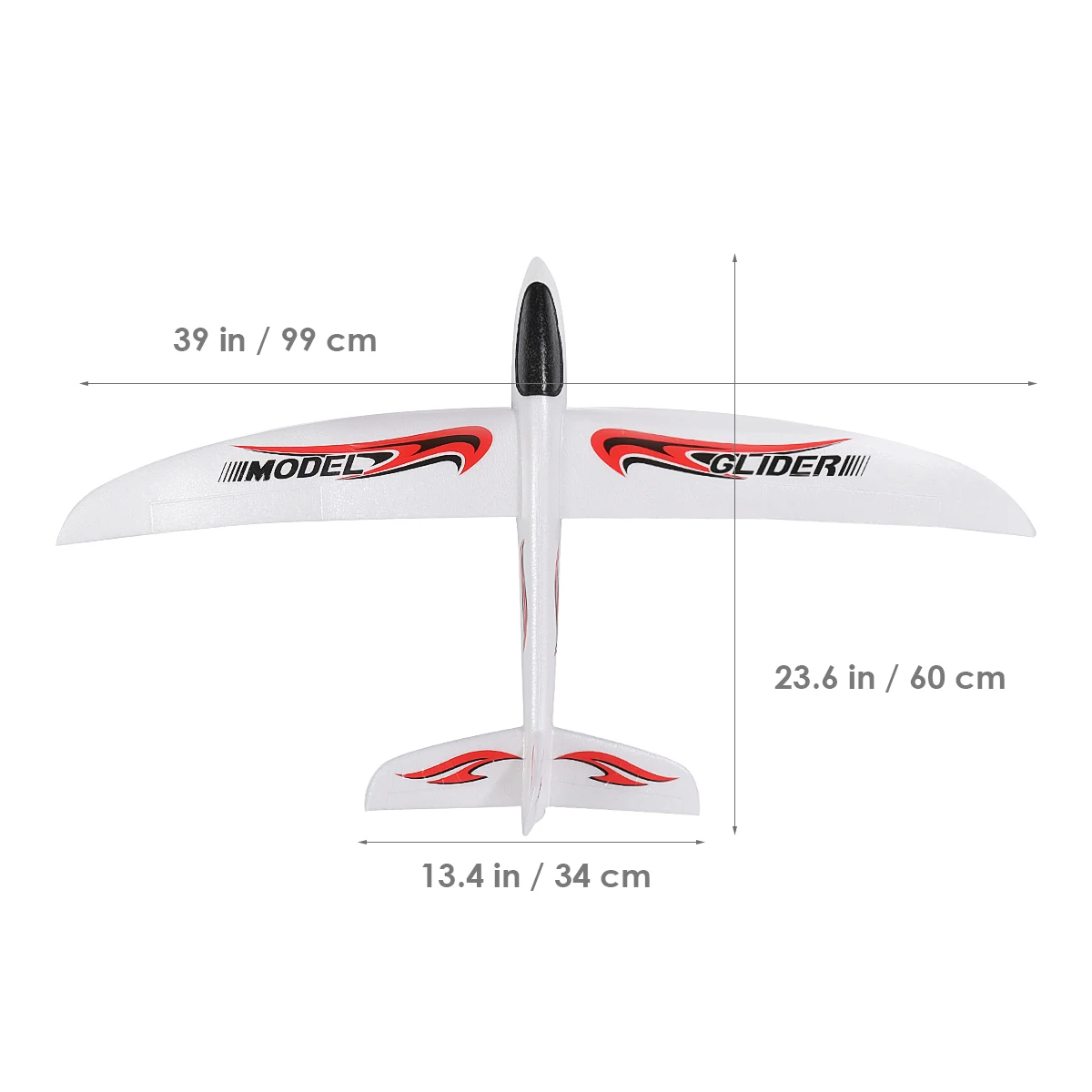 48/99 cm großes Schaumstoff-Segelflugzeug, Handwurfflugzeuge, Outdoor-Spielzeug, 2 Flugmodus, fliegendes Spielzeug für Kindergeburtstagsparty-Gefälligkeiten