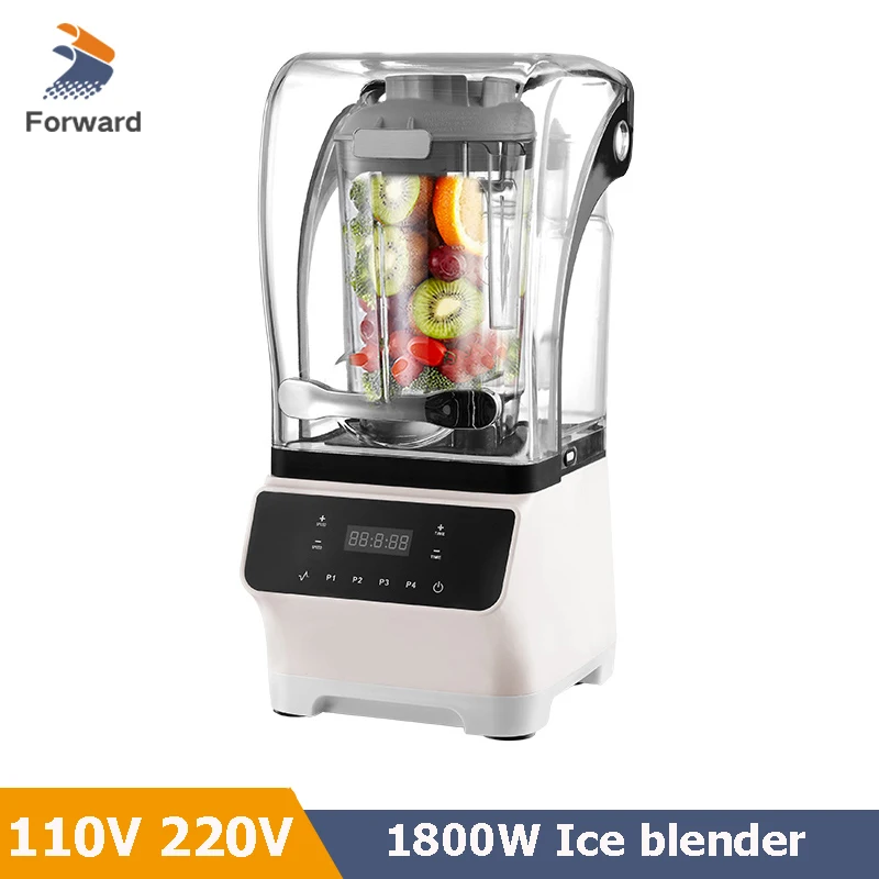 1.6L Jar 1800W Professional Smart Timer Micro Computer Ice Blender Mixer Juicer Food Processor Ice Smoothies Blender Crusher