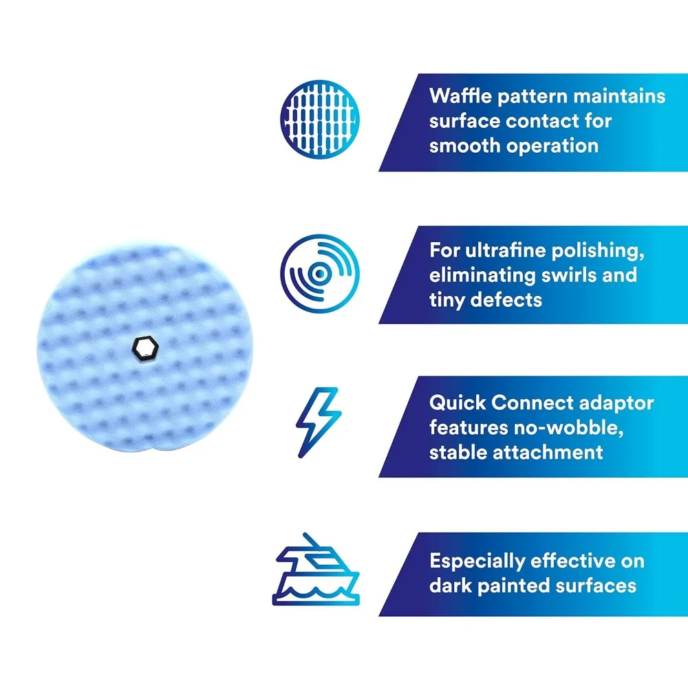 Ultrafeines Schaumstoff-Polierpad, doppelseitig, 20,3 cm, für glatte, glänzende Oberflächen