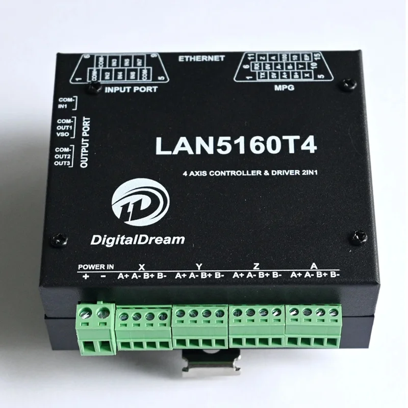 MACH3 4 Axis Control Drive 2 In 1 Plate Ethernet Interface LAN5160T4 Engraving Machine CNC Control System, Support Stepper Motor