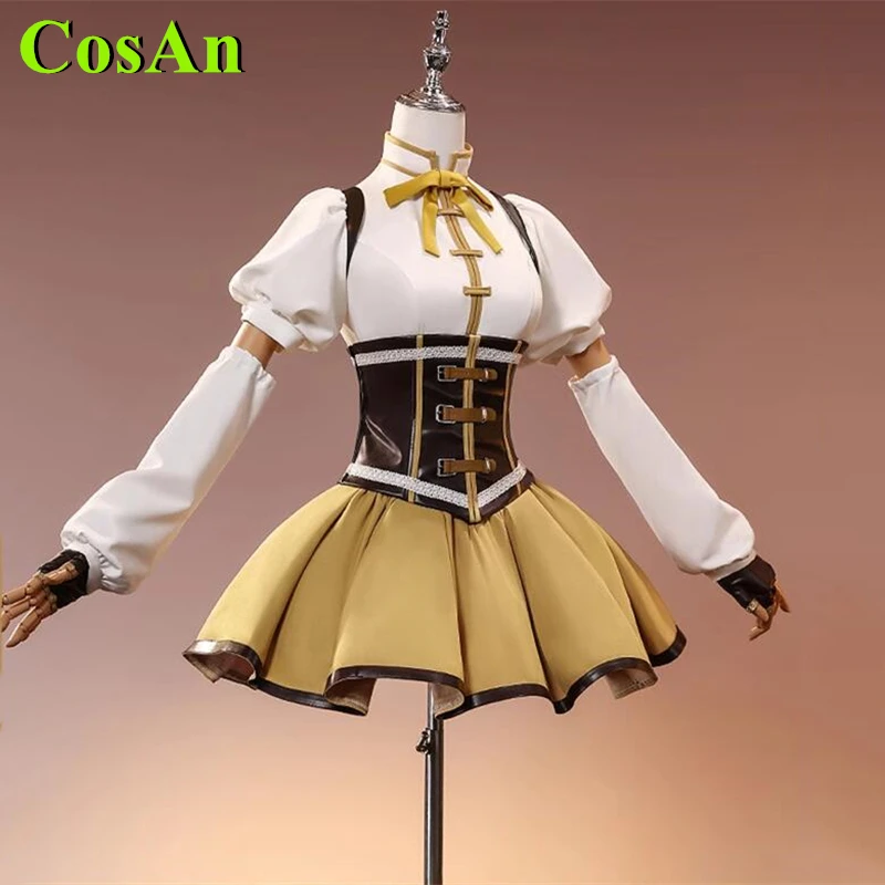 CosAn Puella Magi Madoka Magica Tomoe Mami Cosplay Costume Akemi Homura Game Role Play Clothes Hot Anime