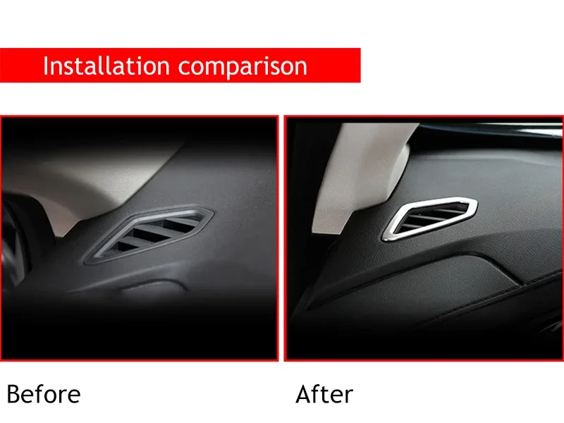 Car dashboard a pillar air outlet trim frame sticker style 2Pcs/Set For Haval F7/F7X 2018 2019 2020  Accessories