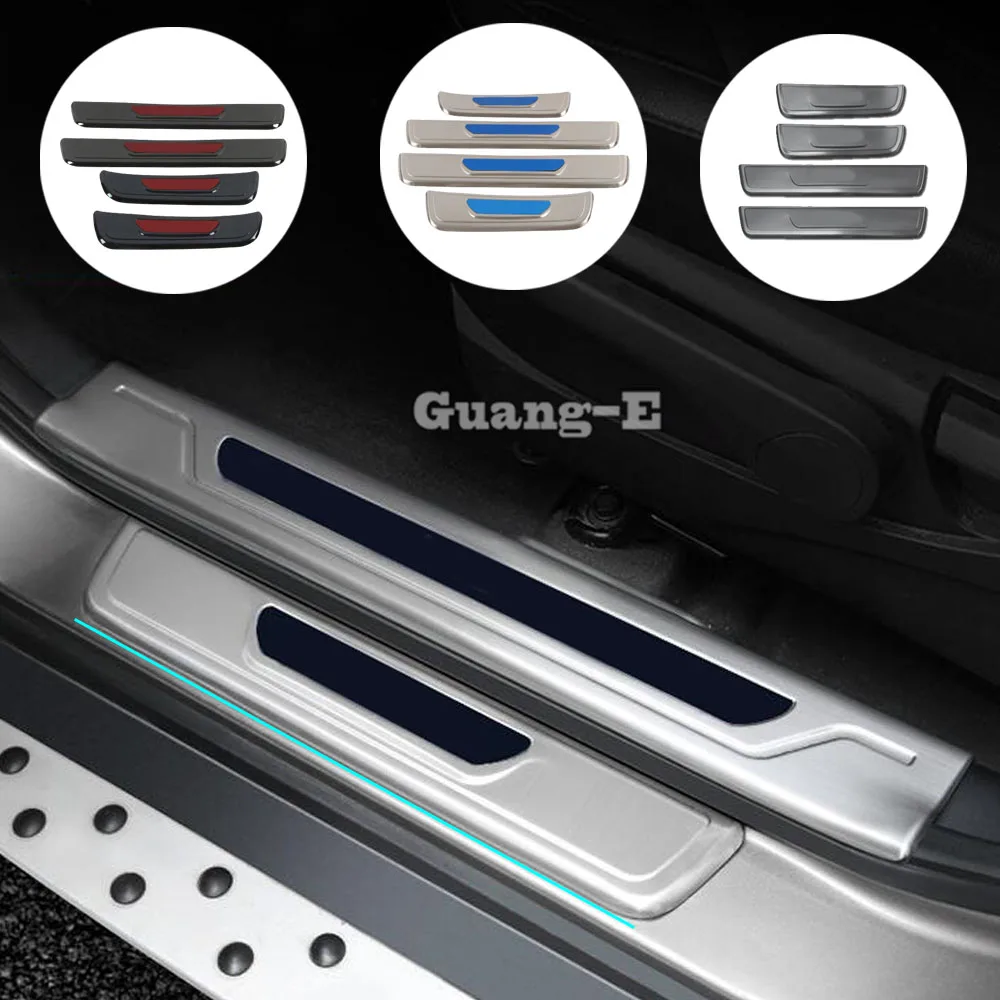 

External Door Sill Scuff Plate Cover Threshold Strip Pedal Accessories For Hyundai IX35 2010 2011 2012 2013 2014 2015 2016 2017