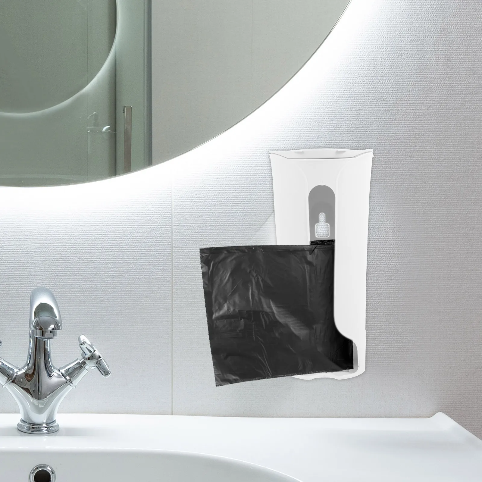 

Plastic Bag Organizer Garbage Bag Storage Box Compact Space Saving for Kitchen Bathroom Living Room