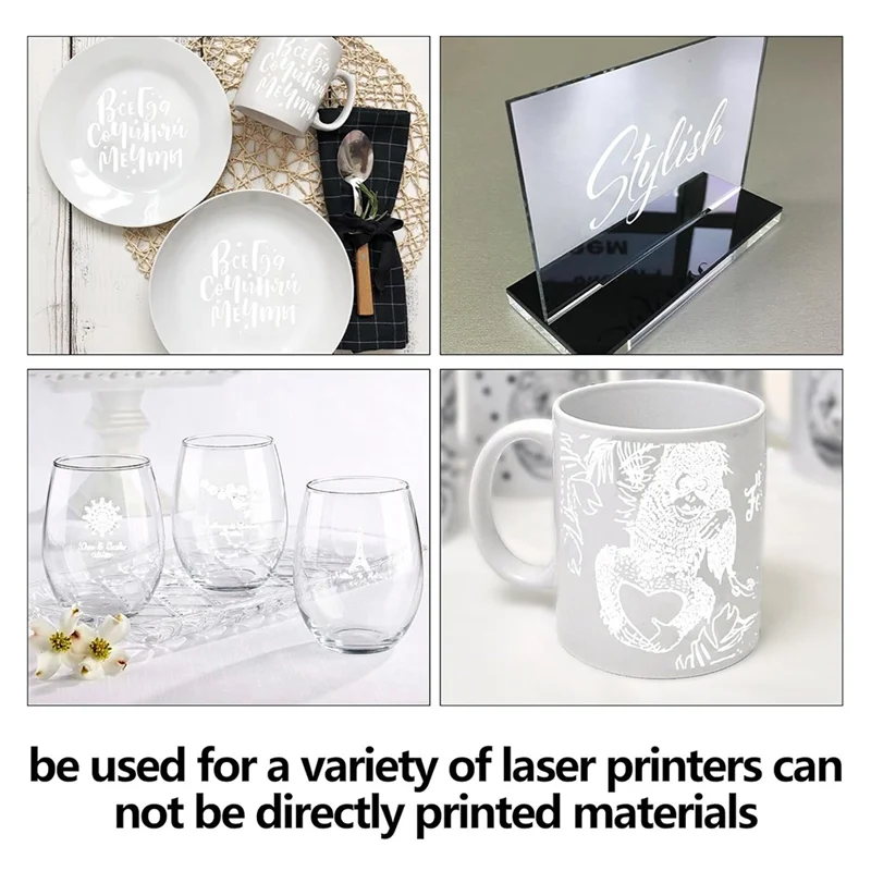 Transparent Glass Engraving Marking Paper For CO2 Laser Marking Machine Tools Laser Engraver For Ceramics-AA26