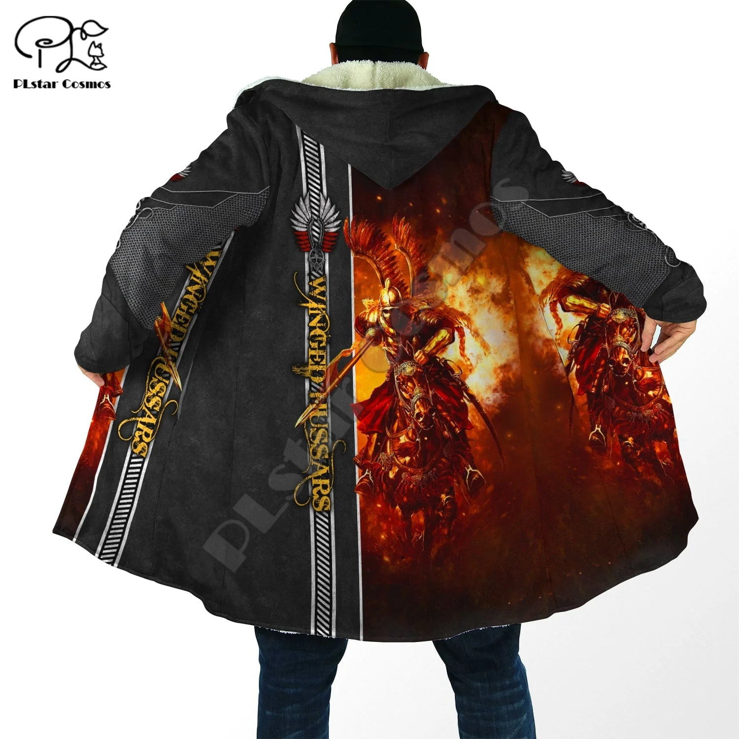 NewFashion Polish Winged Hussar Cavalier Tattoo Custom Name 3DPrint Men/Women Hoodies Windbreaker Overcoat Hood Cloak Fleece A1