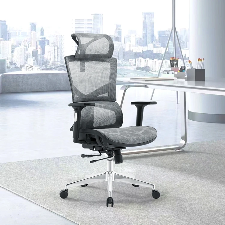 Brand New Product  High Back Revolving Chairs Adjustable Ergonomic Swivel Office Mesh Chairs