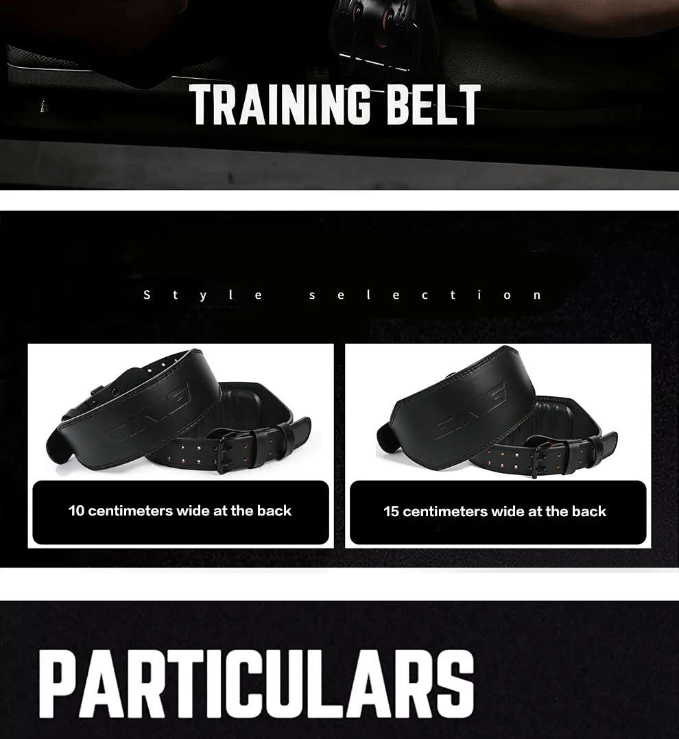 10/15 cm breiter Fitnessgürtel, Kniebeugen- und Deadlift-Gürtel, Gewichthebergürtel für Männer, professionelle Schutzkleidung für Krafttraining. – Detail 2