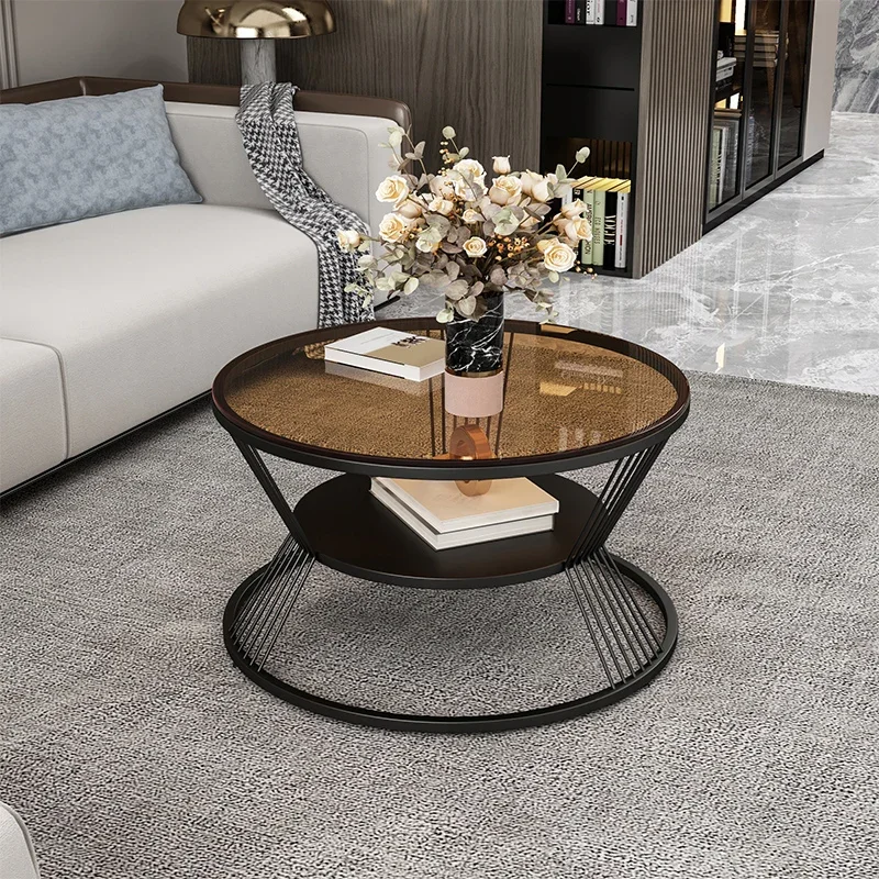 Luxury Aesthetic Coffee Table Entryway Center Hotel Round Modern Office Service Magazine Tea Table Office Muebles Home Furniture