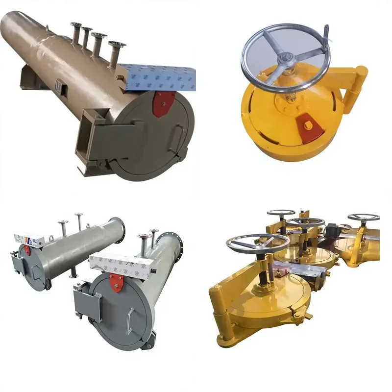 Quick Opening Closing Device and End Fittings for Pipe Maintenance Pig Plug Launcher Barrels