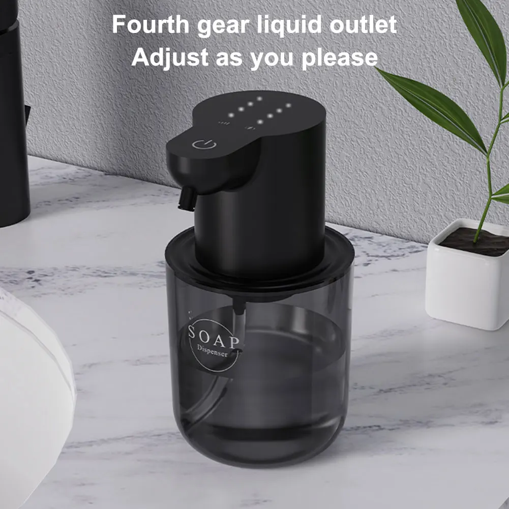 400ML Large Capacity Automatic Foam/Gel Soap Dispenser 4 Gears Infrared Sensor Foaming Soap Dispenser IPX5 for Home Bathroom
