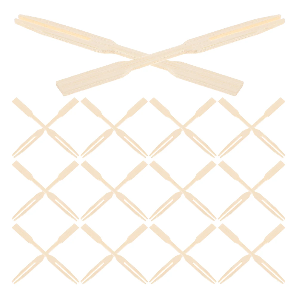 

200pcs Fruit Forks Bamboo Appetizer Picks Small Dessert Forks For Party Charcuterie Board Accessories Safe Easy Clean