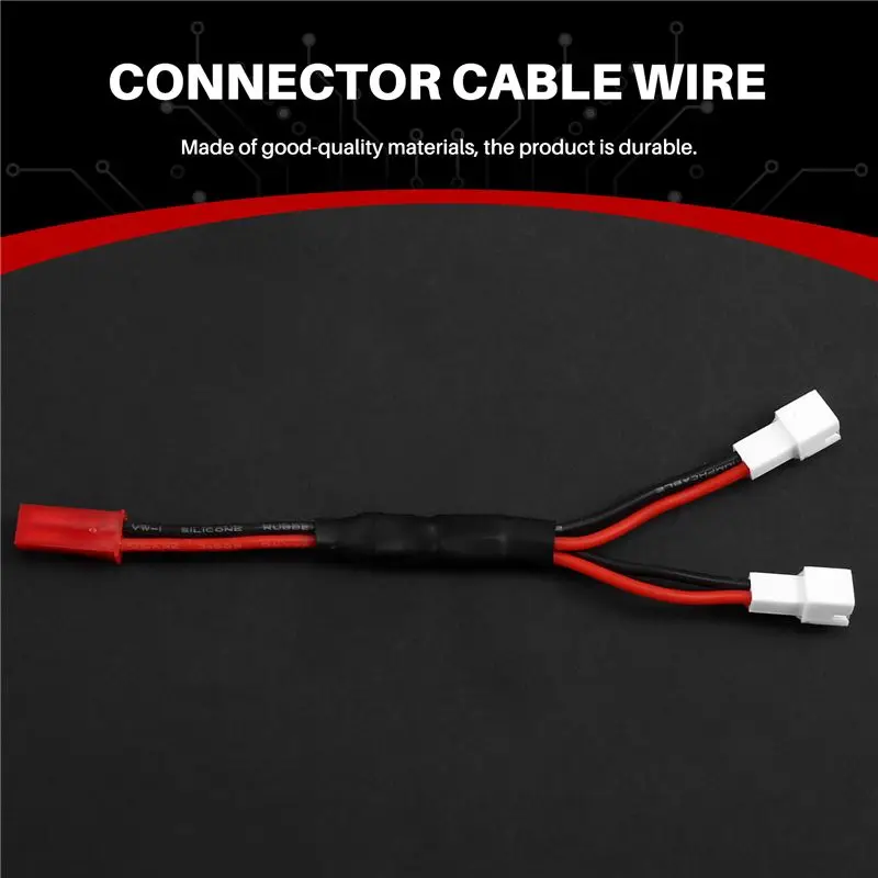 DT17 10PCS JST Plug Connector Cable 2 Pin Male to 2 Way PH2.0 for RC Battery LED Lamp