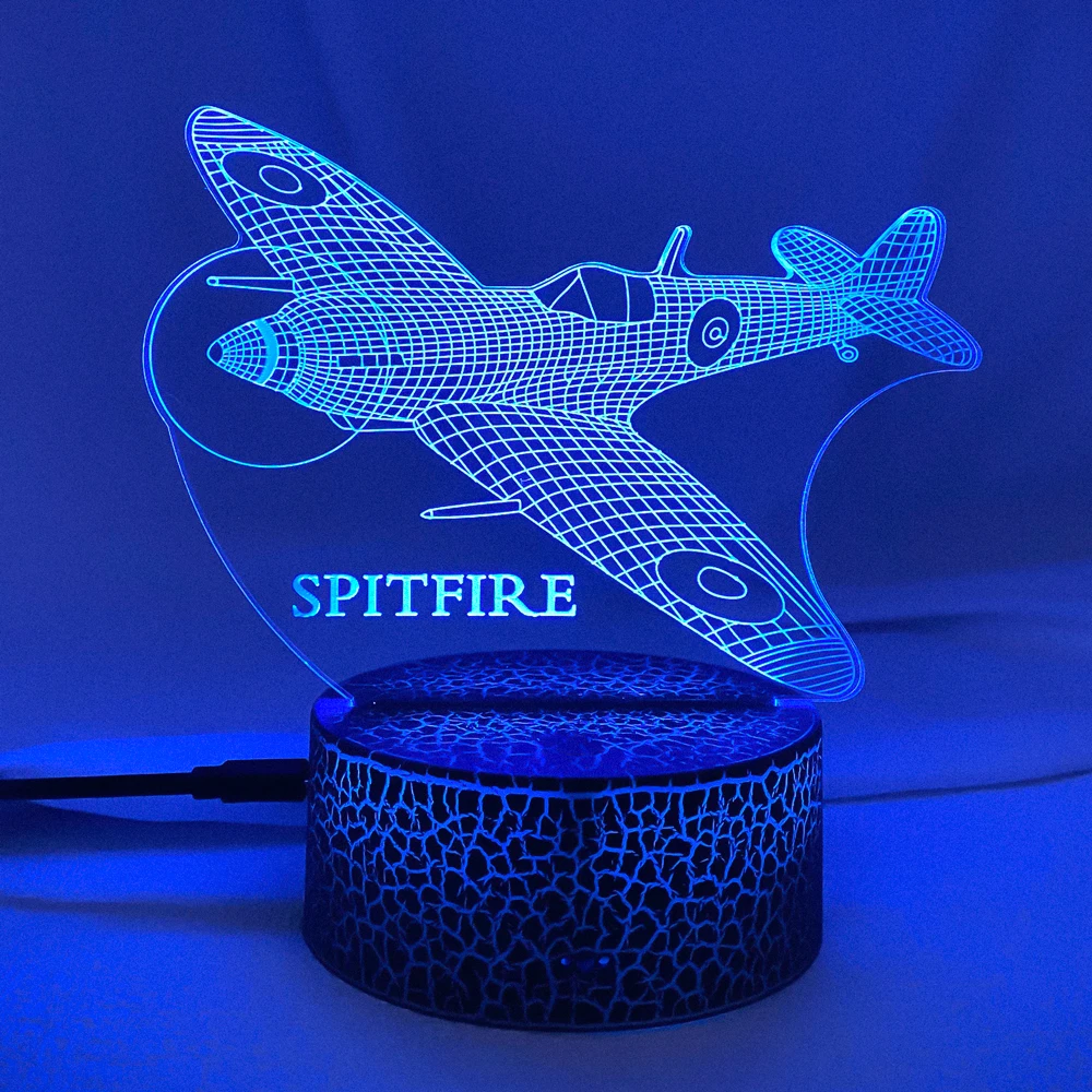 Custom 3d Lamp Airplane Hologram Baby Night Light Cool Name Customization Nightlight for Child Bedroom Decor 3d Led Night Light