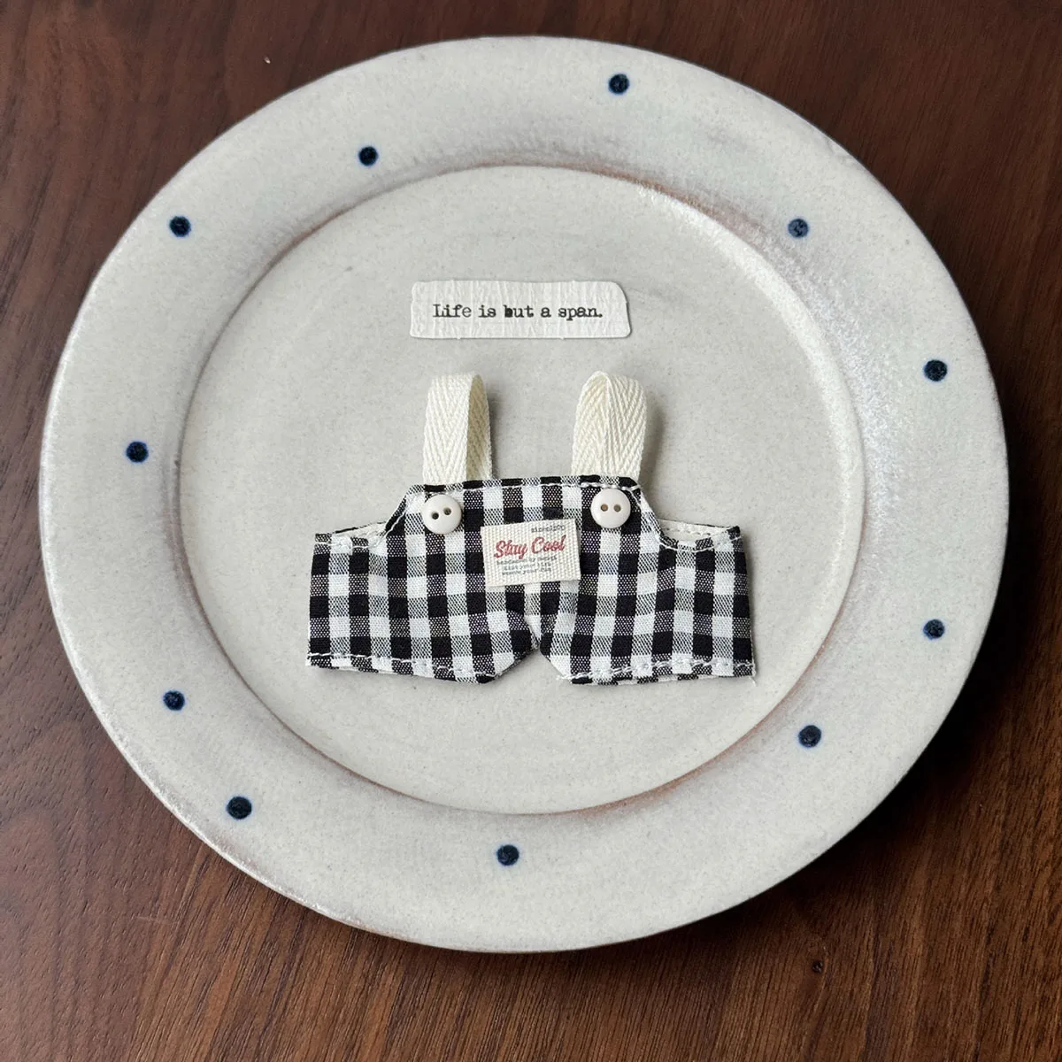 [인형 없음] 미니 라부부 4.0 삼각 스카프 레트로 오버롤 인형 옷 액세서리 패션 선물