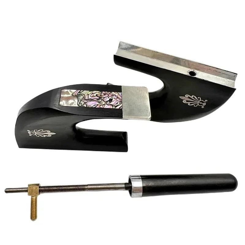 New 3/4 Upright  1set Colored Double Bass Button Abalone shell part German Style Screw Bow Snakewood Ebony Frog + copper