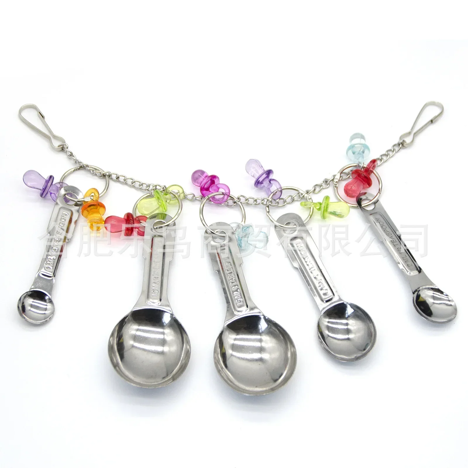 A 2PCS/lot Pet Supplies Parrot Bite Toy Bird Toy Metal Spoon String Strong Resistant Sound Crisp