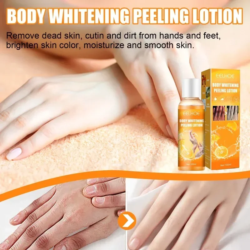 Insantly Whitening Peeling Gel Lotion Exfoliating Mask Fnger Knee Armpit Dark Skin Body Moisturizing Brighten Scrub Cream Care